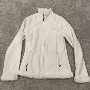 Women's White Fleece-Lined Jacket